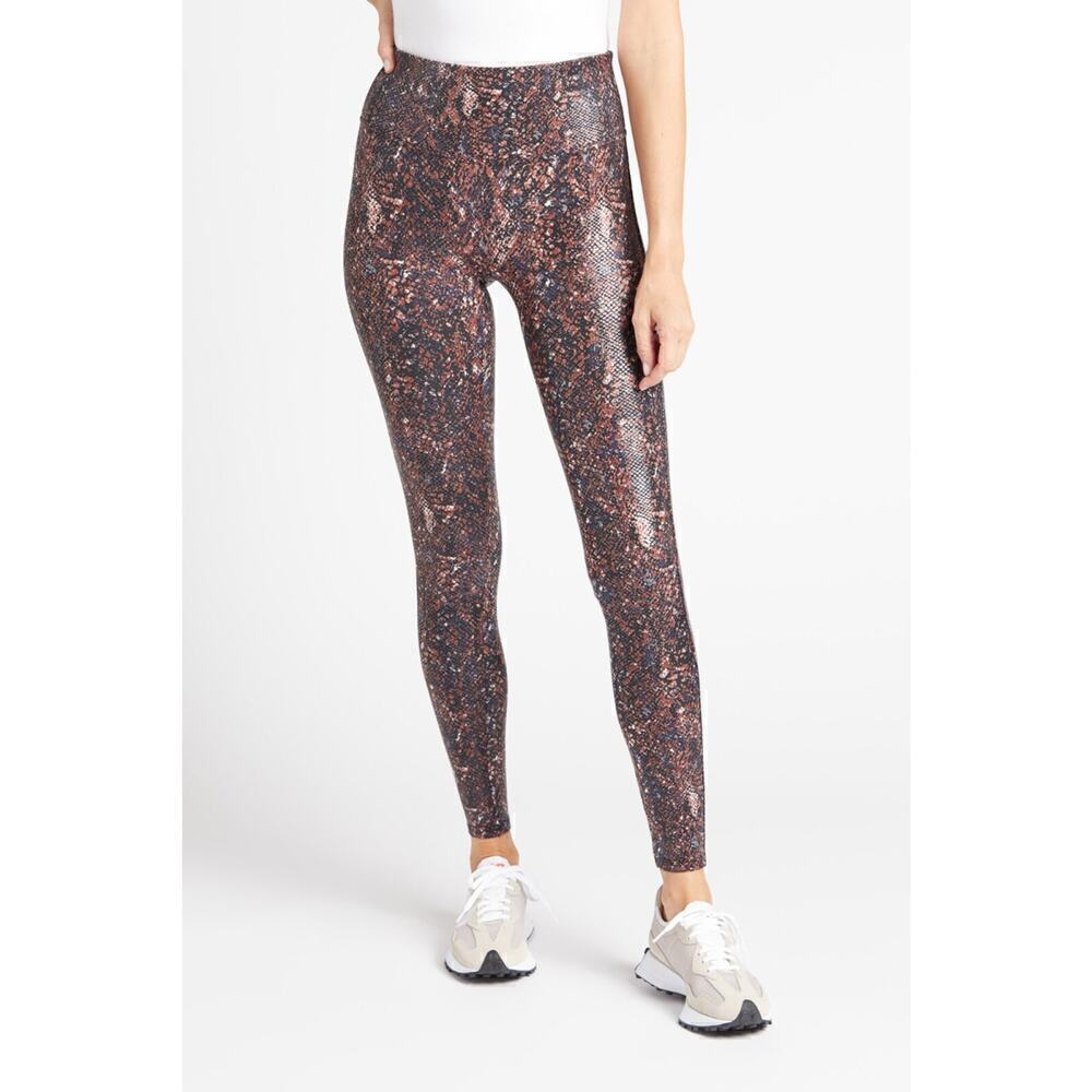 Spanx Faux Leather Snake Shine Legging Size Small